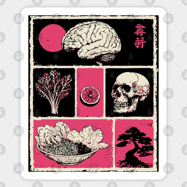 Macabre Anatomy Panels Japanese Manga Horror Art Sticker by TuncGK